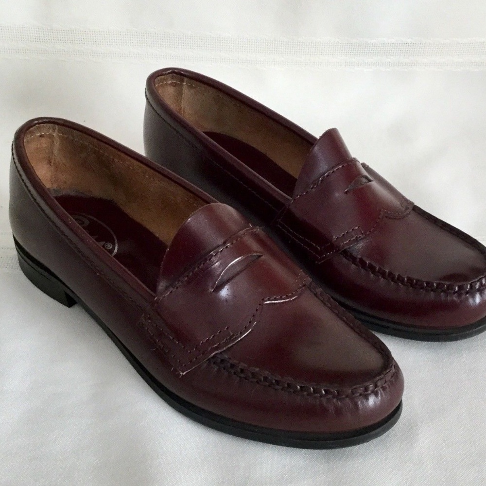 Bass Weejuns Burgundy Penny Loafers 8AA -  NWOB